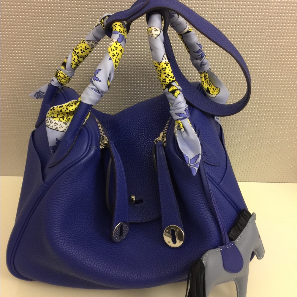 Hermes Lindy Bleu electric 7 T stamp O